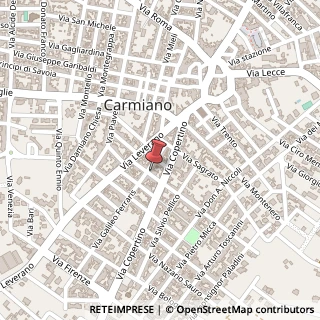 Mappa Via Sabotino, 21, 73041 Carmiano, Lecce (Puglia)