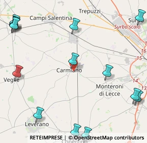 Mappa Via Don Alessandro Niccoli, 73041 Carmiano LE, Italia (6.91071)