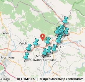 Mappa Via Sant'Angelo, 03025 Monte San Giovanni Campano FR, Italia (6.69529)