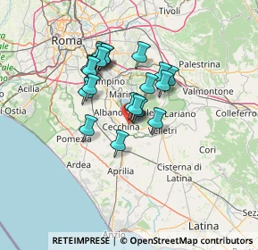 Mappa Via Pagliarozza, 00045 Genzano di Roma RM, Italia (11.042)