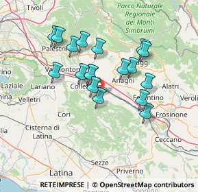 Mappa Contrada Legato, 00030 Gavignano RM, Italia (12.89167)