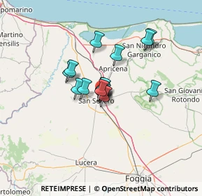 Mappa Strada Provinciale S. Severo - S. Nicandro G., 71016 San severo FG, Italia (8.40813)