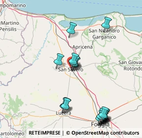 Mappa Via Bezzecca, 71016 San Severo FG, Italia (20.0585)