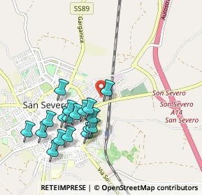 Mappa Via San Bernardino, 71016 San Severo FG, Italia (1.03111)