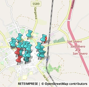 Mappa Via San Bernardino, 71016 San Severo FG, Italia (1.082)