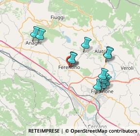 Mappa Piazza dell'Ospizio, 03013 Ferentino FR, Italia (7.21333)