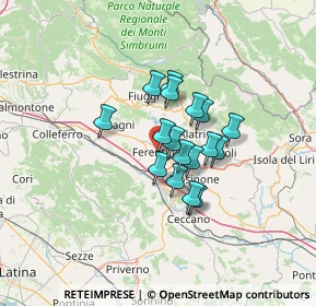 Mappa Piazza dell'Ospizio, 03013 Ferentino FR, Italia (9.37294)