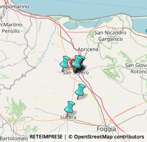 Mappa Via Rodolfo Morandi, 71016 San Severo FG, Italia (18.57286)