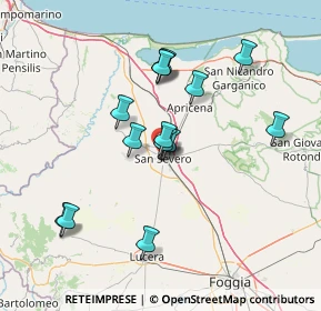 Mappa Via Alcide de Gasperi, 71016 San Severo FG, Italia (13.18)