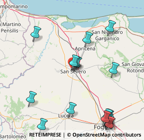 Mappa Via Alcide de Gasperi, 71016 San Severo FG, Italia (22.29056)
