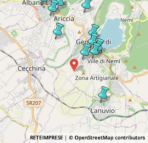 Mappa Via Montegiove Nuovo, 00045 Genzano di Roma RM, Italia (2.5025)