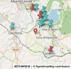 Mappa Via Montegiove Nuovo, 00045 Genzano di Roma RM, Italia (2.08538)