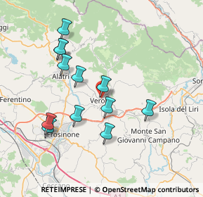 Mappa Viale XXI Aprile, 03029 Veroli FR, Italia (7.5375)