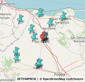 Mappa Via Ponchielli, 71016 San Severo FG, Italia (13.43125)