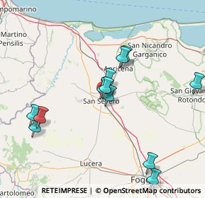 Mappa SS Garganica per Apricena, 71016 San Severo FG, Italia (16.18333)