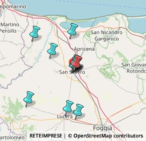 Mappa Strada Statale Garganica per Apricena, 71016 San Severo FG, Italia (10.35667)