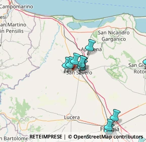 Mappa Strada Statale 16 Adriatica, 71016 San Severo FG, Italia (16.8925)