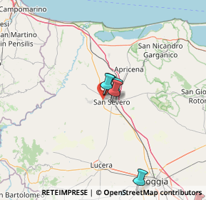 Mappa Strada Statale 16 Adriatica, 71016 San Severo FG, Italia (36.73636)