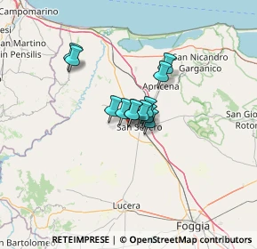 Mappa Strada Statale 16 Adriatica, 71016 San Severo FG, Italia (7.54833)