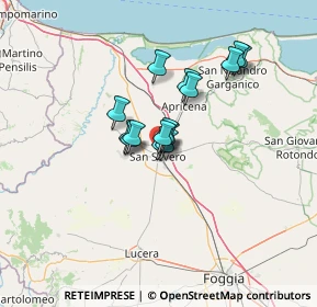 Mappa Via Padre Matteo d'Agnone, 71016 San Severo FG, Italia (9.18)