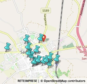 Mappa Via Metauro, 71016 San Severo FG, Italia (1.08438)