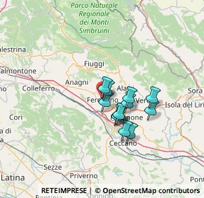 Mappa Via Aia S. Francesco, 03013 Ferentino FR, Italia (9.69167)