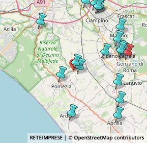 Mappa Via Castrocaro, 00040 Pomezia RM, Italia (10.6045)