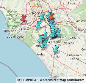 Mappa Via Castrocaro, 00040 Pomezia RM, Italia (10.29)