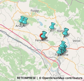 Mappa Via Antica Curia, 03013 Ferentino FR, Italia (7.26833)