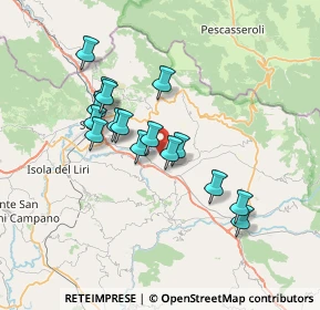 Mappa Via Contrada Tagliata, 03030 Posta Fibreno FR, Italia (6.36438)