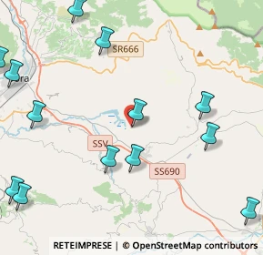 Mappa Via Contrada Tagliata, 03030 Posta Fibreno FR, Italia (6.28571)