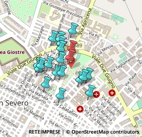 Mappa Via S. Giovanni Bosco, 71016 San severo FG, Italia (0.1785)