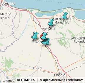 Mappa Via S. Giovanni Bosco, 71016 San severo FG, Italia (6.45182)