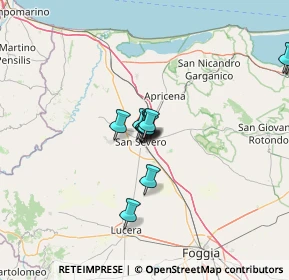 Mappa Via Tagliamento, 71016 San Severo FG, Italia (18.64143)