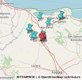 Mappa Via Tagliamento, 71016 San Severo FG, Italia (7.65933)