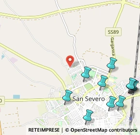 Mappa Via O. Durante, 71016 San Severo FG, Italia (1.55364)