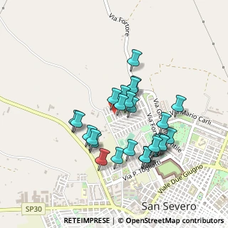 Mappa Via O. Durante, 71016 San Severo FG, Italia (0.42593)