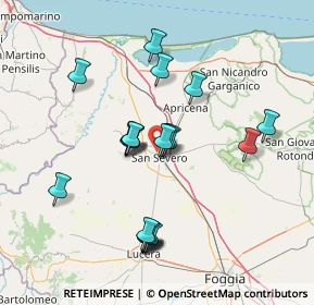 Mappa Via O. Durante, 71016 San Severo FG, Italia (14.4775)