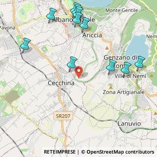 Mappa Via Pagliarozza, 00072 Ariccia RM, Italia (2.84818)
