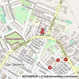 Mappa Viale due Giugno, 208, 71016 San Severo, Foggia (Puglia)