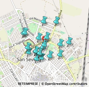 Mappa Via Castelmorrone, 71016 San Severo FG, Italia (0.383)