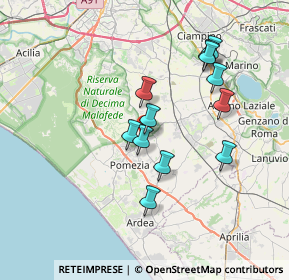 Mappa Via Laurentina km 22.500 n° 7-9, 00071 Pomezia RM, Italia (6.76917)