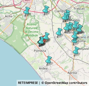 Mappa Via Laurentina km 22.500 n° 7-9, 00071 Pomezia RM, Italia (8.344)