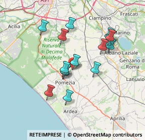 Mappa Via Laurentina km 22.500 n° 7-9, 00071 Pomezia RM, Italia (6.774)