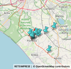 Mappa Via Laurentina km 22.500 n° 7-9, 00071 Pomezia RM, Italia (3.85455)