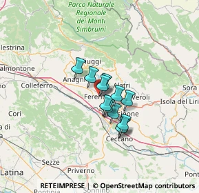 Mappa Piazza Valeria Procula, 03013 Ferentino FR, Italia (8.36417)