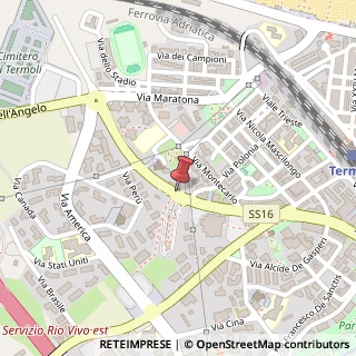 Mappa Via Martiri della Resistenza,  174, 86039 Termoli, Campobasso (Molise)