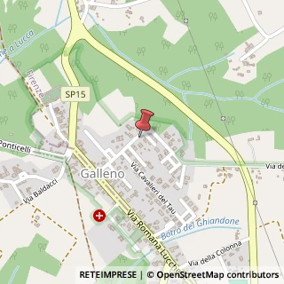 Mappa Via delle Pinete Galleno, 18, 50054 Galleno FI, Italia, 50054 Castelfranco di Sotto, Pisa (Toscana)