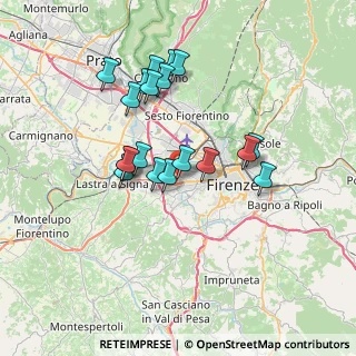 Mappa Viadotto Indiano, 50142 Firenze FI, Italia (6.41789)