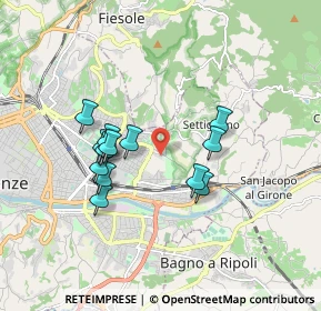 Mappa Via Giuseppe de Robertis, 50135 Firenze FI, Italia (1.55385)